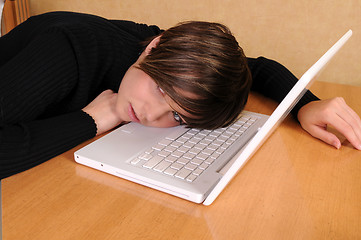 Image showing Woman with laptop