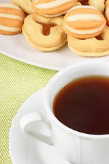 Image showing Tea and biscuits