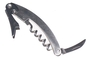 Image showing Corkscrew for opening wine bottles 