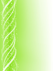 Image showing Green Colorful Glowing Lines Background.