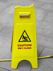 Image showing Wet Floor sign