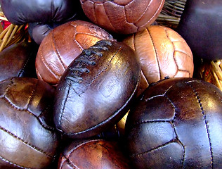 Image showing Real leather balls