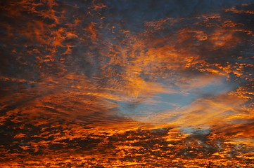 Image showing Burning sky