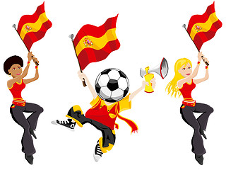 Image showing Spain Soccer Supporters. 