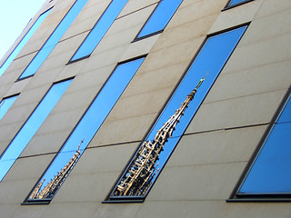 Image showing modern building with cathedral