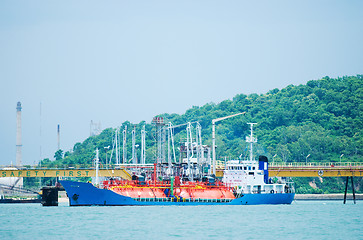 Image showing LPG-tanker at loading terminal