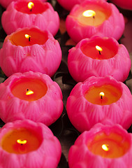 Image showing Pink candles