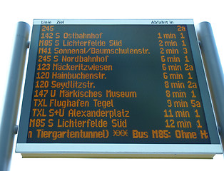 Image showing Timetable