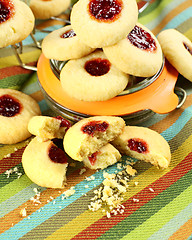 Image showing Broken Jam Biscuits