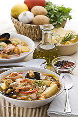 Image showing Seafood soup