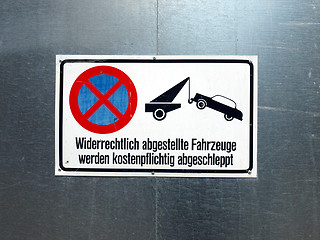 Image showing No parking sign