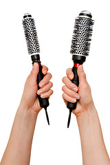 Image showing Couple of hairbrushes