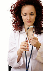 Image showing Doctor with stethoscope 