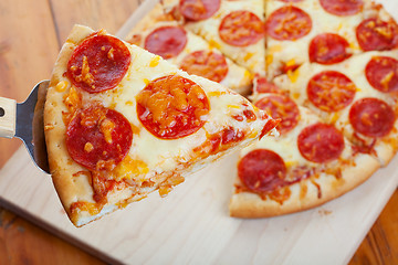 Image showing Pepperoni pizza