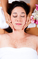 Image showing Luxury facial massage