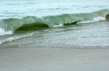 Image showing angled view of wave breaking