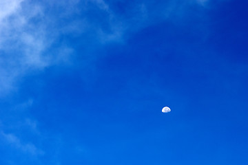 Image showing moon in a deep blue sky