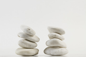 Image showing two tower of white stones