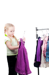 Image showing Toddler girl and clothes