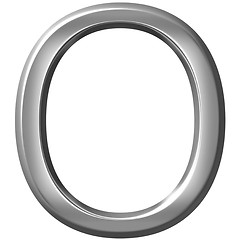 Image showing 3D Silver Letter O