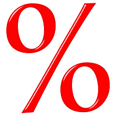 Image showing 3D Percentage Symbol