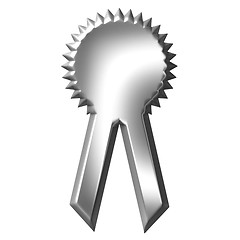 Image showing 3D Silver Award Ribbon