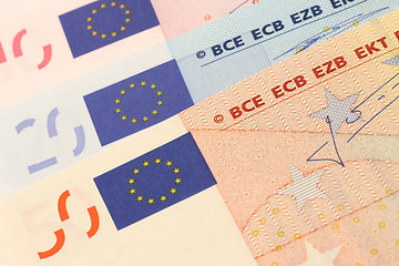 Image showing Euro banknotes