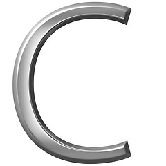 Image showing 3D Silver Letter C