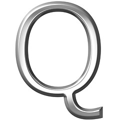 Image showing 3D Silver Letter Q