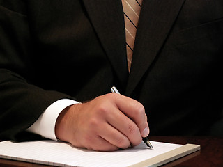 Image showing taking notes