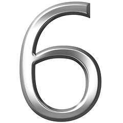 Image showing 3D Silver Number 7