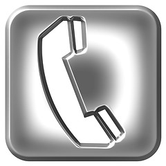 Image showing 3D Silver Telephone Sign 
