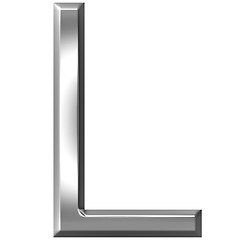Image showing 3D Silver Letter L