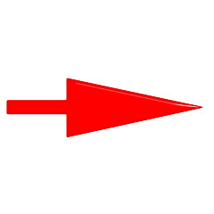 Image showing 3D Glossy Red Arrow 