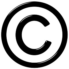 Image showing 3D Copyright Symbol