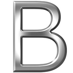 Image showing 3D Silver Letter B