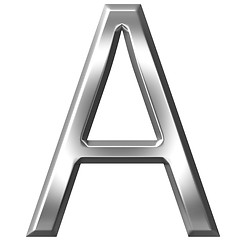 Image showing 3D Silver Letter A