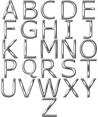 Image showing 3D Silver Alphabet