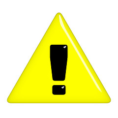 Image showing 3D Warning Sign