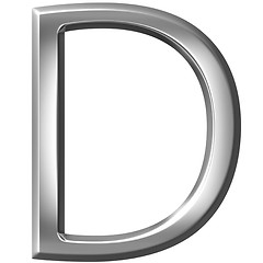 Image showing 3D Silver Letter D