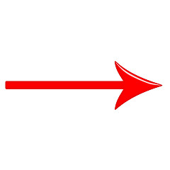 Image showing 3D Glossy Red Arrow 