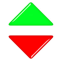 Image showing 3d up and down arrows