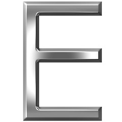 Image showing 3D Silver Letter E