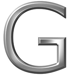 Image showing 3D Silver Letter G