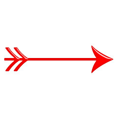Image showing 3D Glossy Red Arrow 