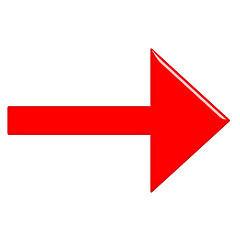 Image showing 3D Glossy Red Arrow 