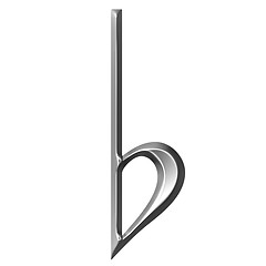 Image showing 3D Silver Flat Symbol