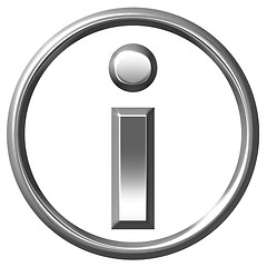 Image showing 3D Silver Information Symbol