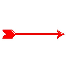 Image showing 3D Glossy Red Arrow