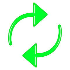 Image showing 3D Green Circular Arrows